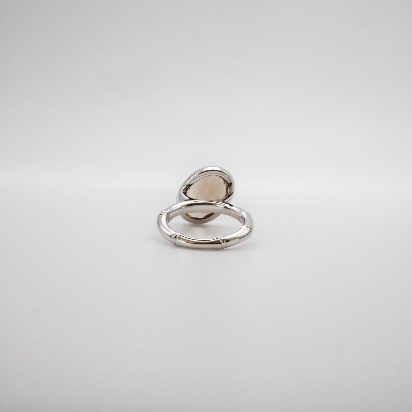 Smoked quartz Bamboo ring