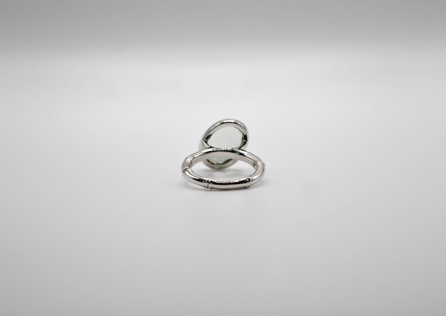 Green amethyst Bamboo ring