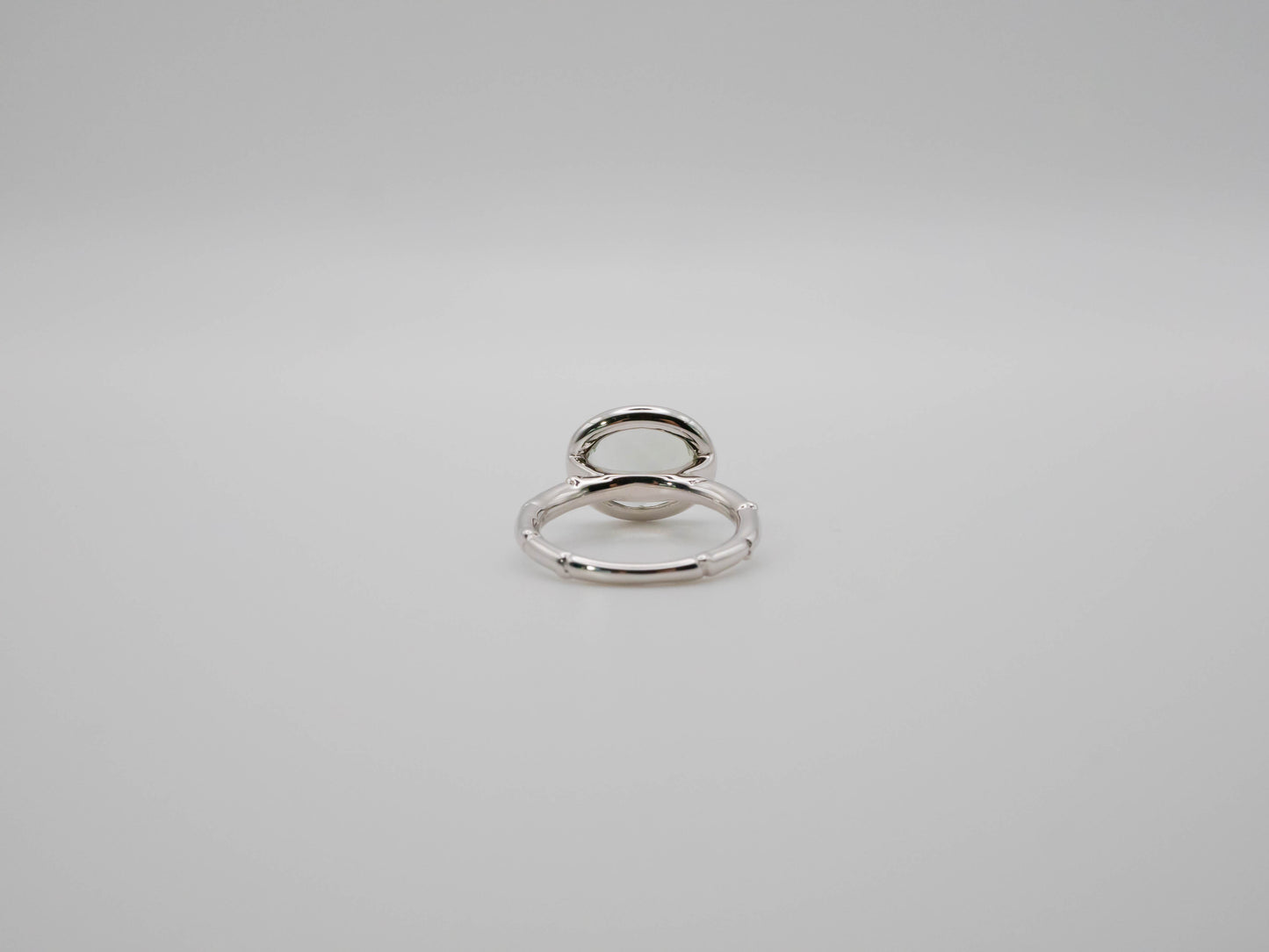 Green amethyst Bamboo ring