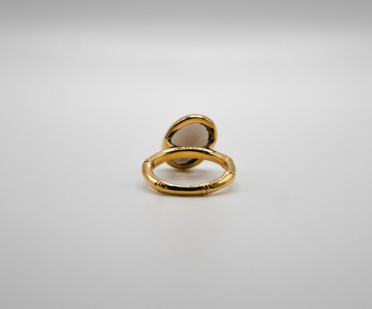 Smoke quartz Bamboo ring